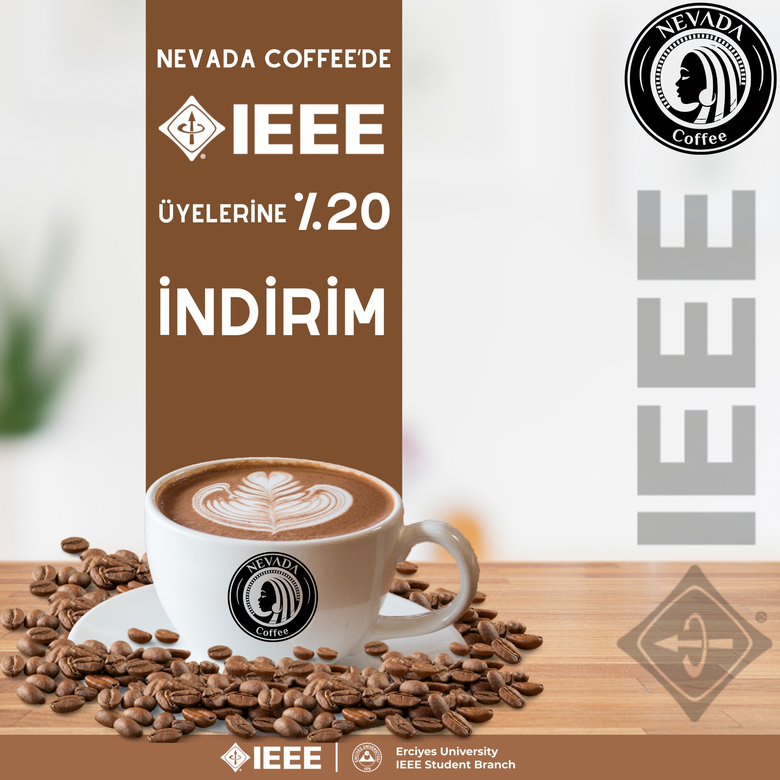 Nevada Cafe Üyelerimize Özel %20 İndirim