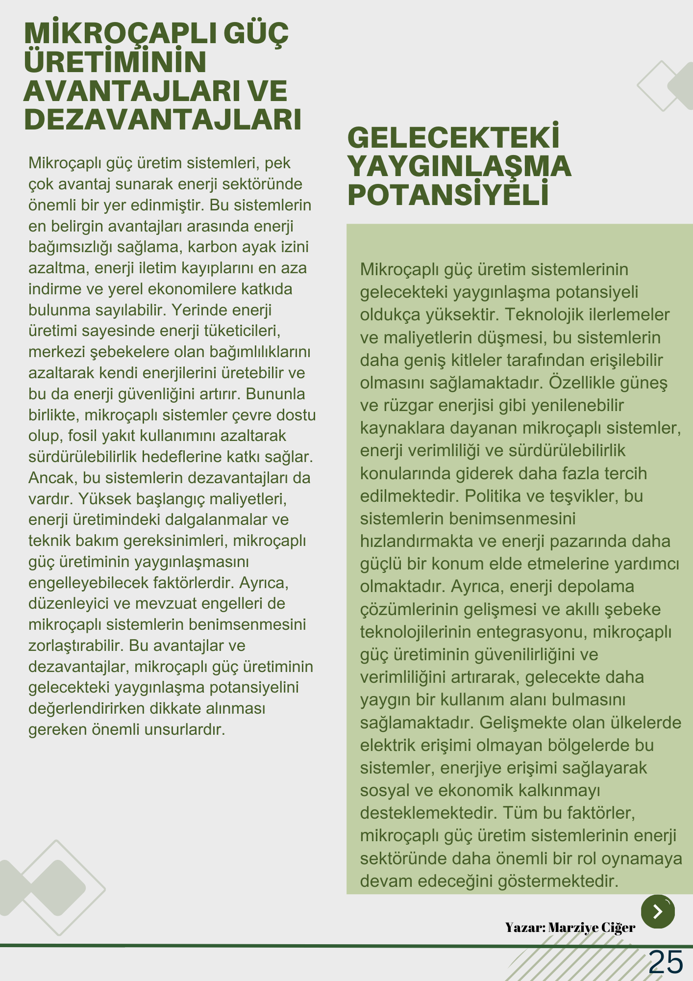 MİKRO ENERJİ ÜRETİMİ