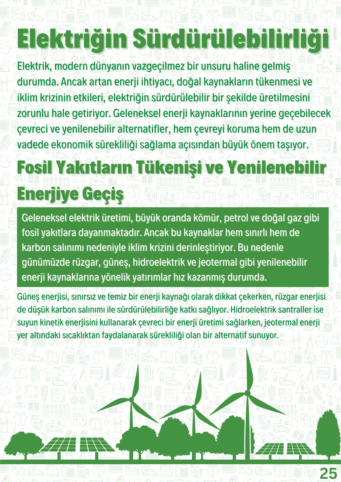 Elektriğin Sürdürülebilirliği
